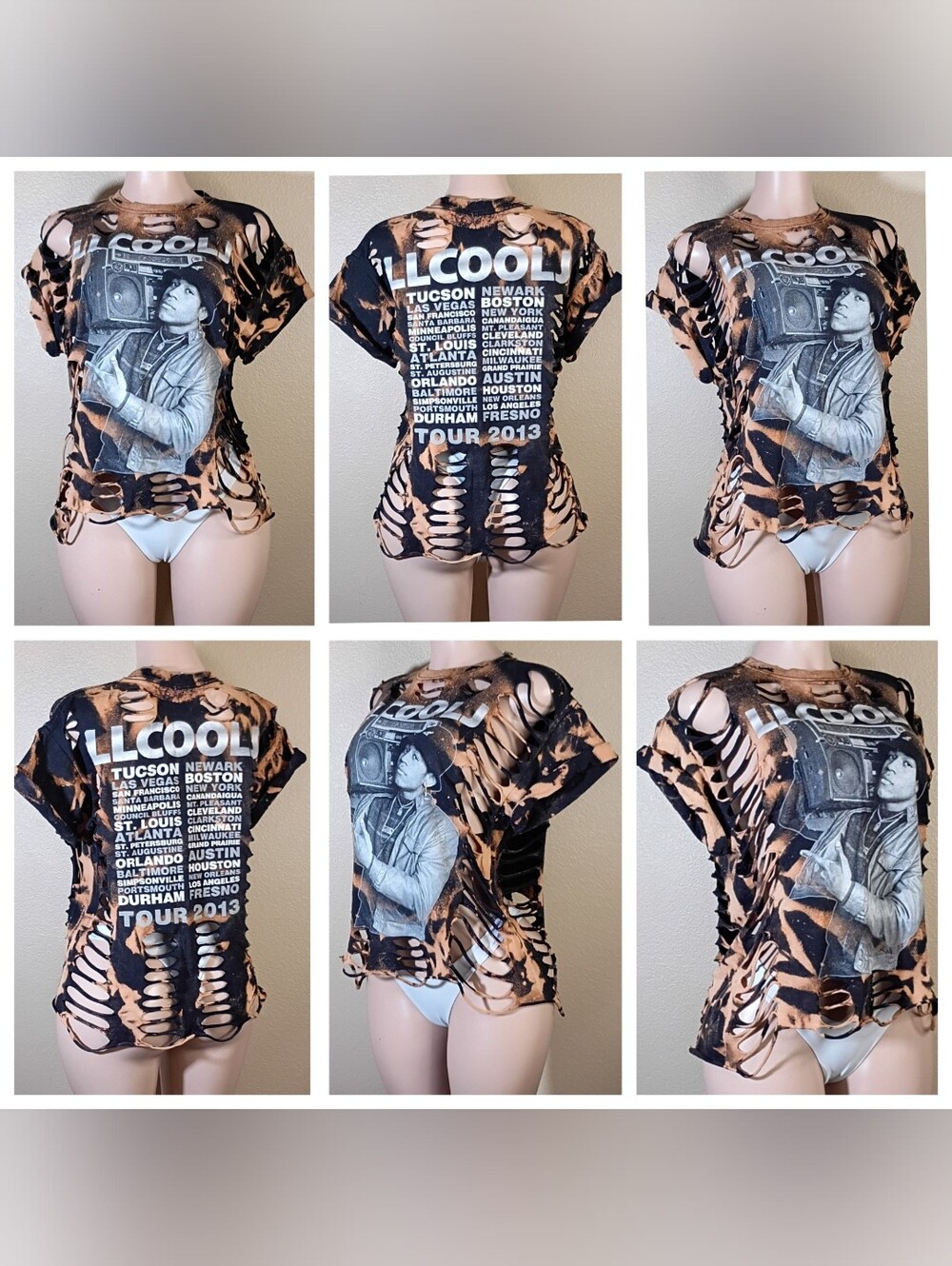 LL Cool  J  Vintage Custom Distressed Graphic Women's Tee